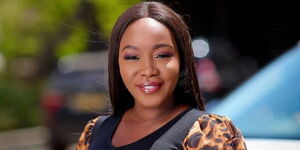 Renowned media personality Terryanne Chebet posing for a photo in April 2021.