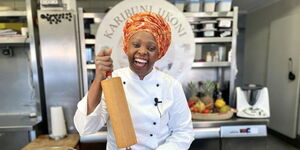 Chef Carol Waithera at her restaurant in Germany on May, 2023 