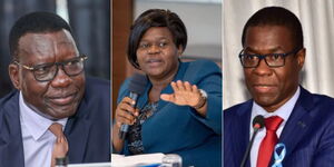 From Left: Energy CS Davis Chirchir, Homa Bay Governor Gladys Wanga and National Assembly Leader Opiyo Wandayi.