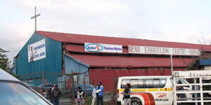 Pastor James Ng'ang'a's Neno Evangelism Centre church along the Uhuru Highway. 