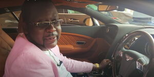 Daniel Ndambuki inside Chris Kirubi's car during a past interview