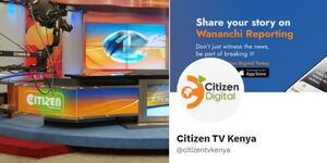 Citizen TV Studio and Twitter Account