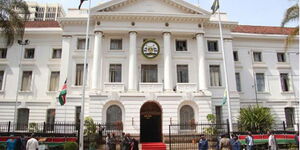 A photo of the entrance to City hall, Nairobi