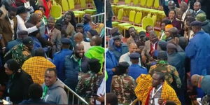 Police intervening between Azimio and UDA leaders at the Bomas of Kenya on August 12, 2022.