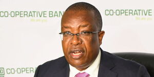 Co-op Bank Group Managing Director & CEO Dr Gideon Muriuki fields questions from shareholders at the bank's virtual 14th Annual General Meeting 2022.