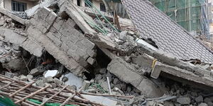 Seven-storey building collapses at Seasons area in Kasarani, Nairobi on Tuesday, November 15, 2022.