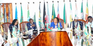 CoG Chair Anne Waiguru chairing a  Council meeting on October 2, 2023.