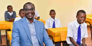 Education CS Julius Ogamba at Mghambonyi Comprehensive School in Wundanyi Constituency, Taita Taveta County, on January 23, 2025. 