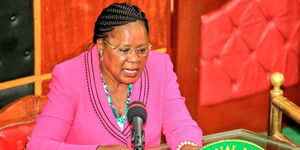 Water CS Alice Wahome appearing before National Assembly on July 26, 2023.