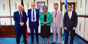 Labour CS Florence Bore Pictured Alongside Saudi Arabia Labour Migration Sector Officials on December 21