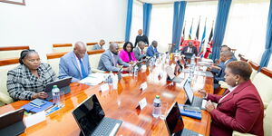 Deputy President Rigathi Gachagua meeting with 11 cabinet secretaries at his residence in Karen on October 5, 2023.