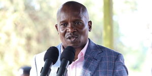 Interior CS Kithure Kindiki speaking in Mbeere on December 2, 2023.