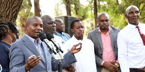 Interior CS Kithure Kindiki speaking at Kaanwa Catholic Church, Tharaka Nithi County on Sunday, July 16, 2023.