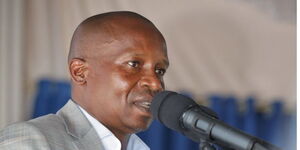 Interior CS Kithure Kindiki speaks during a Sunday service at Marimanti Mthodist Church in Tharaka Nithi County on June 11, 2023. 