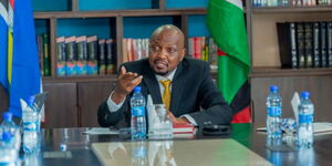 Trade Cabinet Secretary Moses Kuria during a meeting with Fresh Produce Consortium of Kenya on Wednesday April 12, 2023