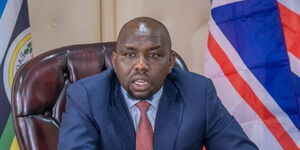 Transport CS Kipchumba Murkomen addresses the media at Transcom House in Nairobi, on June 27, 2023. 