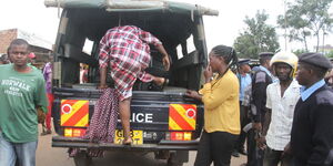 Suspects arrested for the use of plastic bags following a crackdown by the National Environmental Management Authority (NEMA) on June 26, 2019.