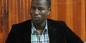 Blogger Cyprian Nyakundi appears in court during a past hearing.