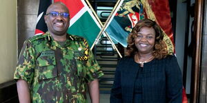  Inspector General of Police Japhet Koome together with Pastor Dorcas Rigathi in Nairobi County on January 18, 2023.