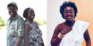 A photo collage of Wiper leader Kalonzo Musyoka and his daughter Damarie Kalonzo posing for her photo during her birthday on June 9, 2017.