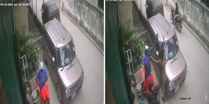 CCTV Footage depicting two suspected gang members allegedly mugging coastal resident