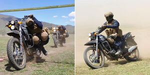 Anti-terror Police Unit (ATPU) officers using the Kibo bikes for training on April 21, 2023. 