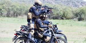 DCI detectives on bikes during a training session in Kedong on Friday April 21, 2023