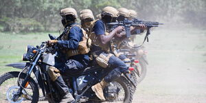 DCI detectives on bikes during a training session on Friday April 21, 2023