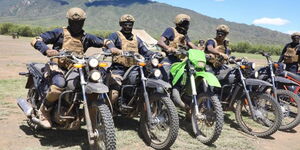 DCI detectives on bikes during a training session on Friday April 21, 2023