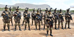 Directorate of Criminal Investigation (DCI) officers on parade during a meeting with President William Ruto on February 23, 2023