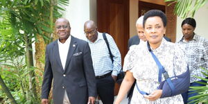 Deputy Chief Justice Philomena Mwilu arrives at the Annual Judges Colloquium event held at Whitesands, Mombasa on September 6, 2023. 