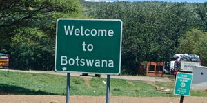 A signpost of Botswana.