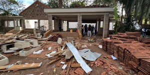 Demolished house