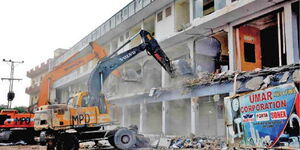 A file image of a building being demolished