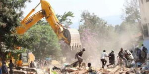 Ongoing Kisumu kiosks demolitions. 