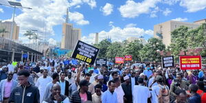 Photo of Protestants Holding Demonstrations Over Supreme Court Ruling on LGBTQ on October 6, 2023 in Nairobi