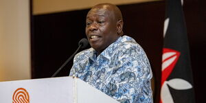 Deputy President Rigathi Gachagua speaking in Rwanda on April 6, 2024