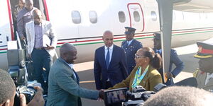 Deputy President Rigathi Gachagua arrives in Kigali, Rwanda in the company of other politicians ahead of the genocide commemoration dubbed 'Kwibuka 30' with the event scheduled to kick off on Sunday,  April 7, 2024