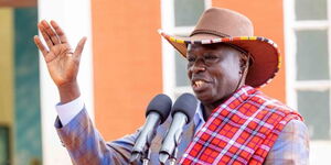 Deputy President Rigathi Gachagua at a church service in Baragoi December 3, 2023