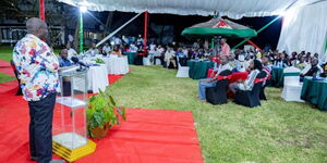 Deputy President Rigathi Gachagua presiding over a retreat on Saturday August 19, 2023