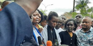 Diana Chepkemoi arrives at JKIA on September 6, 2022. 