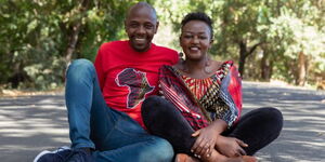 A photo of DJ Krobar and his wife Wanjiru Karumba
