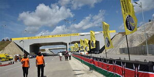 Construction work ongoing at the first phase of Dongo Kundu Bypass in Mombasa.