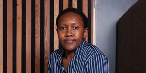 A photo of Kenyan lecturer Doseline Kiguru in England. 