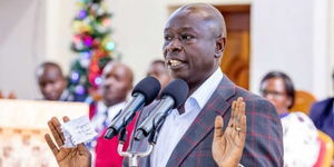 DP Gachagua speaking at a Church in Karatina Nyeri County on December 24, 2023