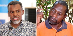 Director of Public Prosecution Noordin Haji (Left) and Controversial Preacher Paul Mackenzie (Right) during a media interview in Kilifi County on March 24, 2023.