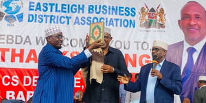 Defence CS Aden Duale during the meeting with Eastleigh Business Community on Sunday, November 27, 2022.