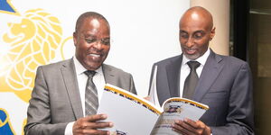EACC Chairman, Dr. David Oginde, and CEO, Mr. Abdi Mohamud, during the launch of the 2024/2025 Annual Report at the Integrity Centre, Nairobi, on Monday, November 8, 2025.