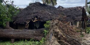 Effects from Cyclone Hidaya that hit an island in Tanzania.
