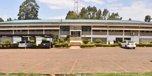 The entrance of Eldoret Law Courts. 